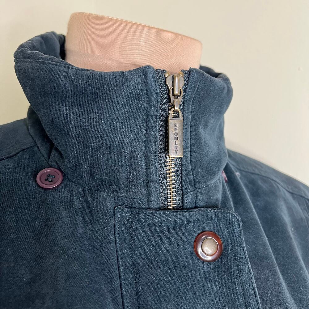 Bromley Sport Thermolite Coat Medium Womens Blue Insulated Full Zip Outdoor Snap - Picture 6 of 11